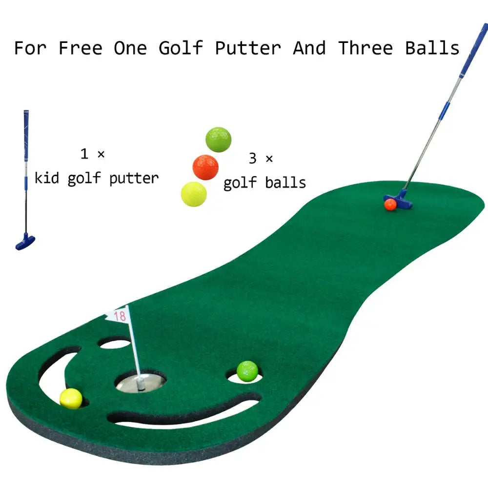 Putting Green Mats Included 1 Putter & 3 Balls Training Mat