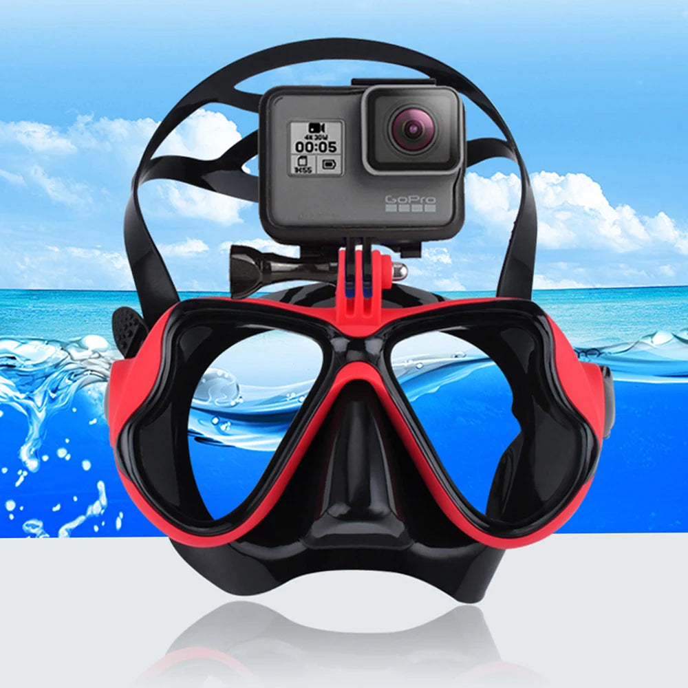 Professional Underwater Diving Mask Camera Swimming Goggles Snorkel Scuba For GoPro