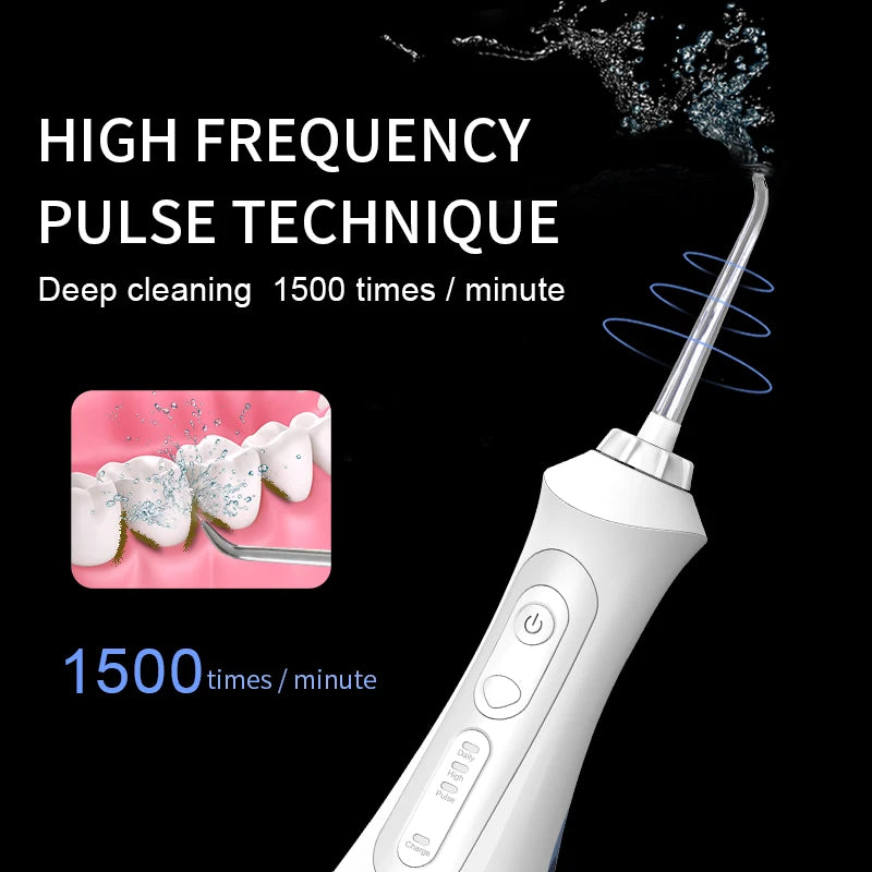 SEAGO New Oral Dental Irrigator Portable Water Flosser USB Rechargeable 200ML Cleaning Teeth