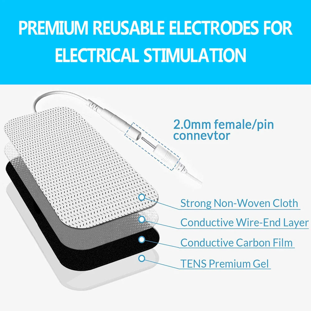 Physiotherapy Tens Machine Replacement Gel Electrode Pads Muscle Stimulator Pad Massager Patch Slimming Relaxation