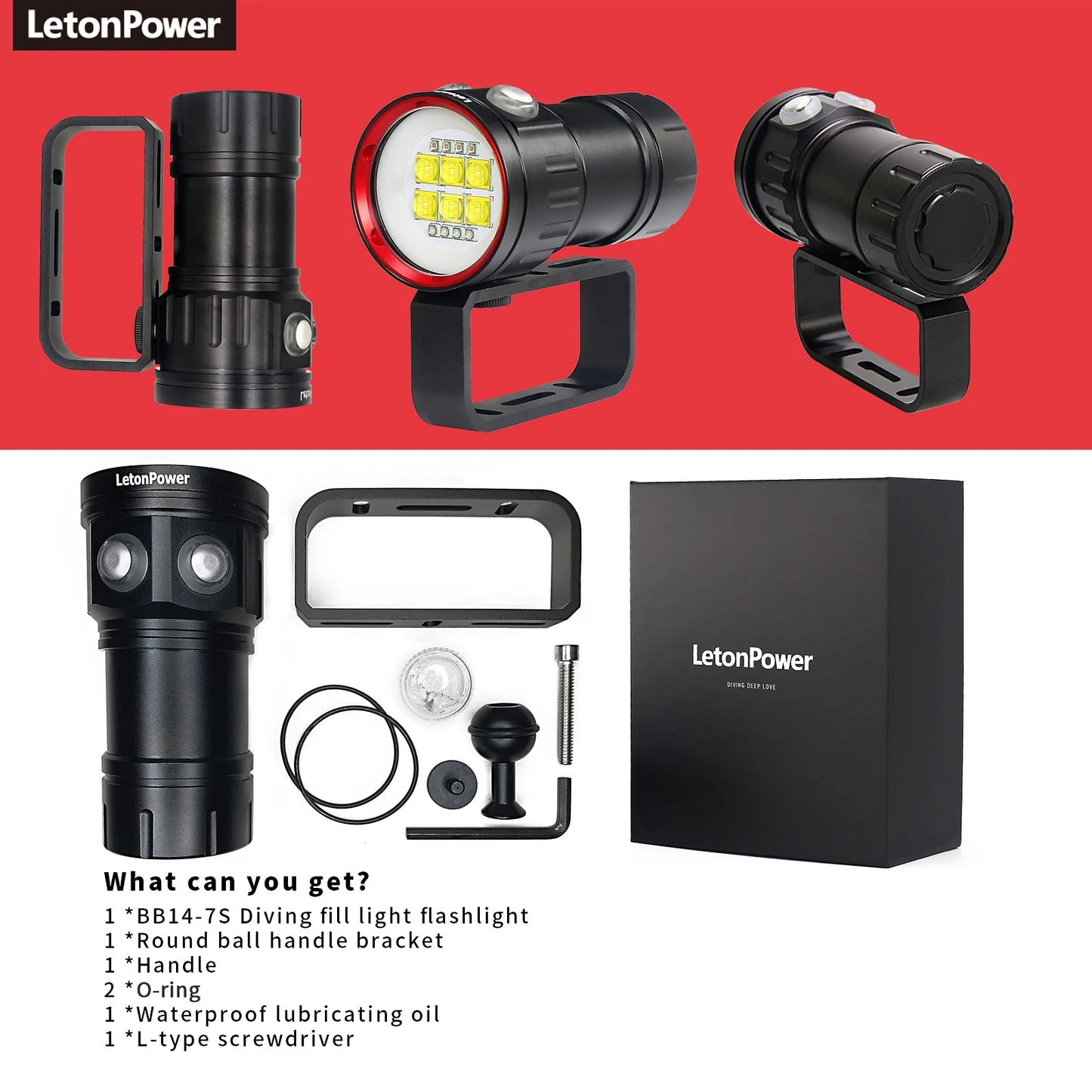 Professional Underwater Diving Photography Light 20000Lumens Flashlight