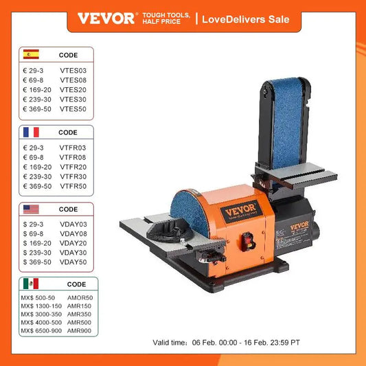 Belt Disc Sander Combo with Machine Combo Bench