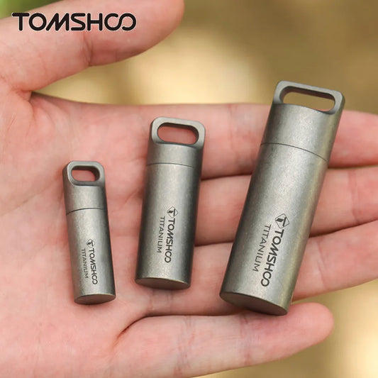 Titanium Mini Pill Box Sealed Waterproof Storage Perfume Case Pendants Eco-friendly Outdoor