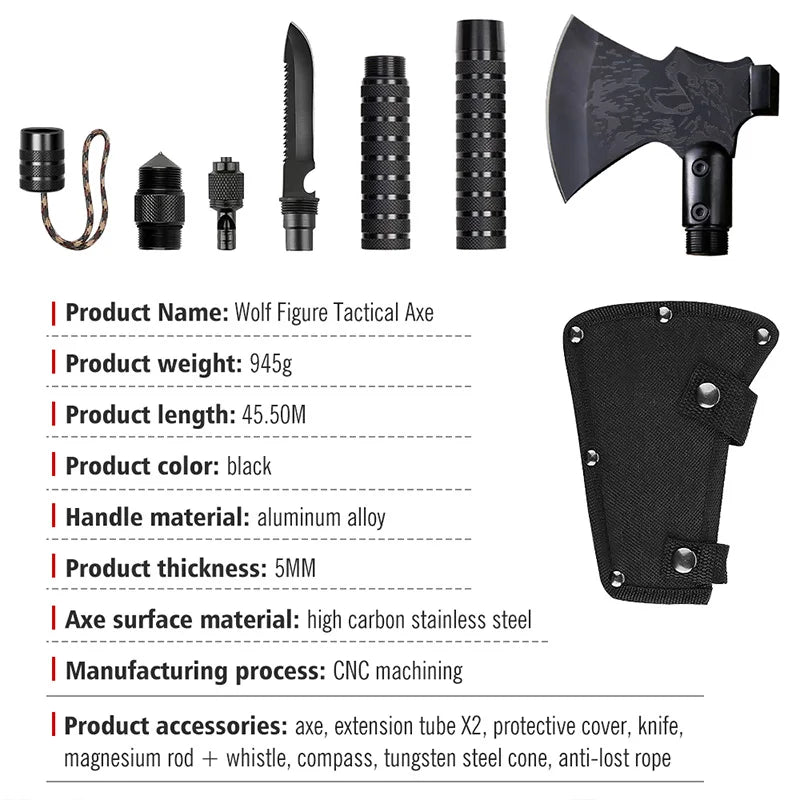 Tactical Axe Tomahawk Axes Fire Axe Hatchet, Camping Survival