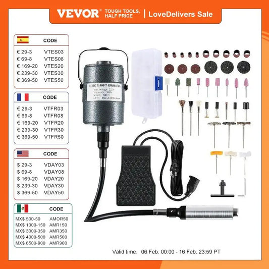 VEVOR Hanging Flex-shaft Jewelry Grinding Polishing Tool Pen Kit