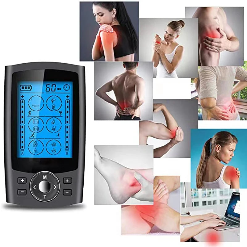 Muscle Stimulator USB Rechargeable EMS Stimulator TENS Physiotherapy Instrument Pulse Massager