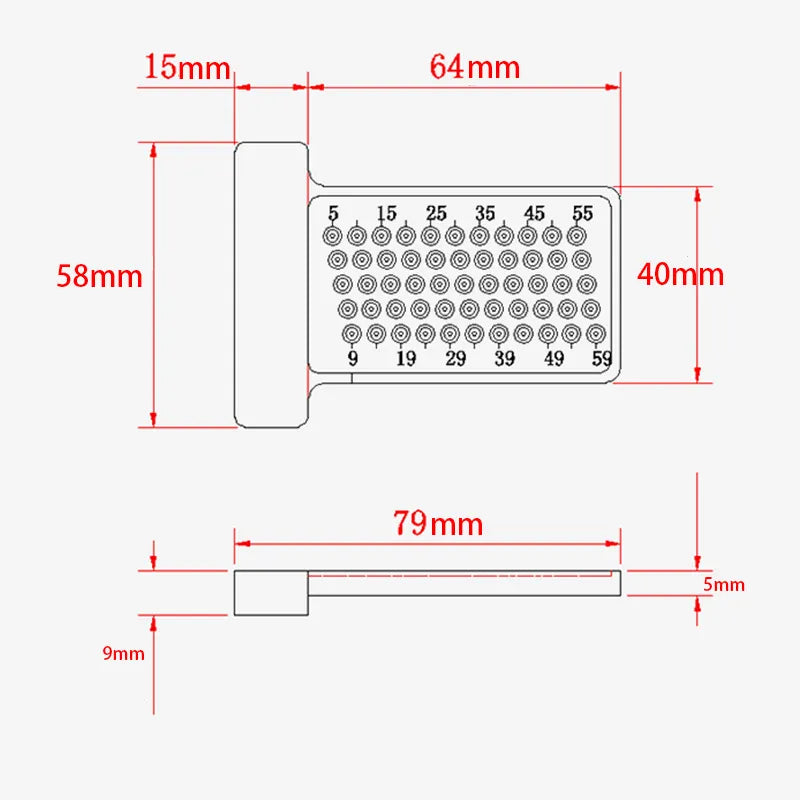 T60 Precision Square Measurements Ruler Measuring Marking