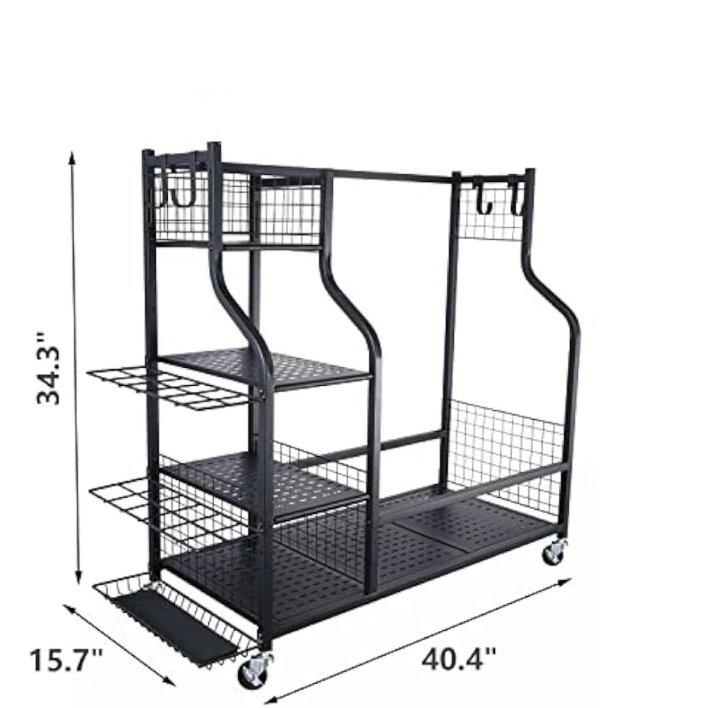 Golf Storage Garage Organizer Stand and Equipment Rack