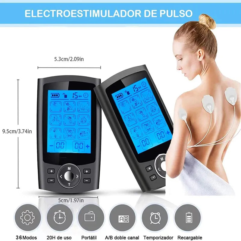 Muscle Stimulator USB Rechargeable EMS Stimulator TENS Physiotherapy Instrument Pulse Massager