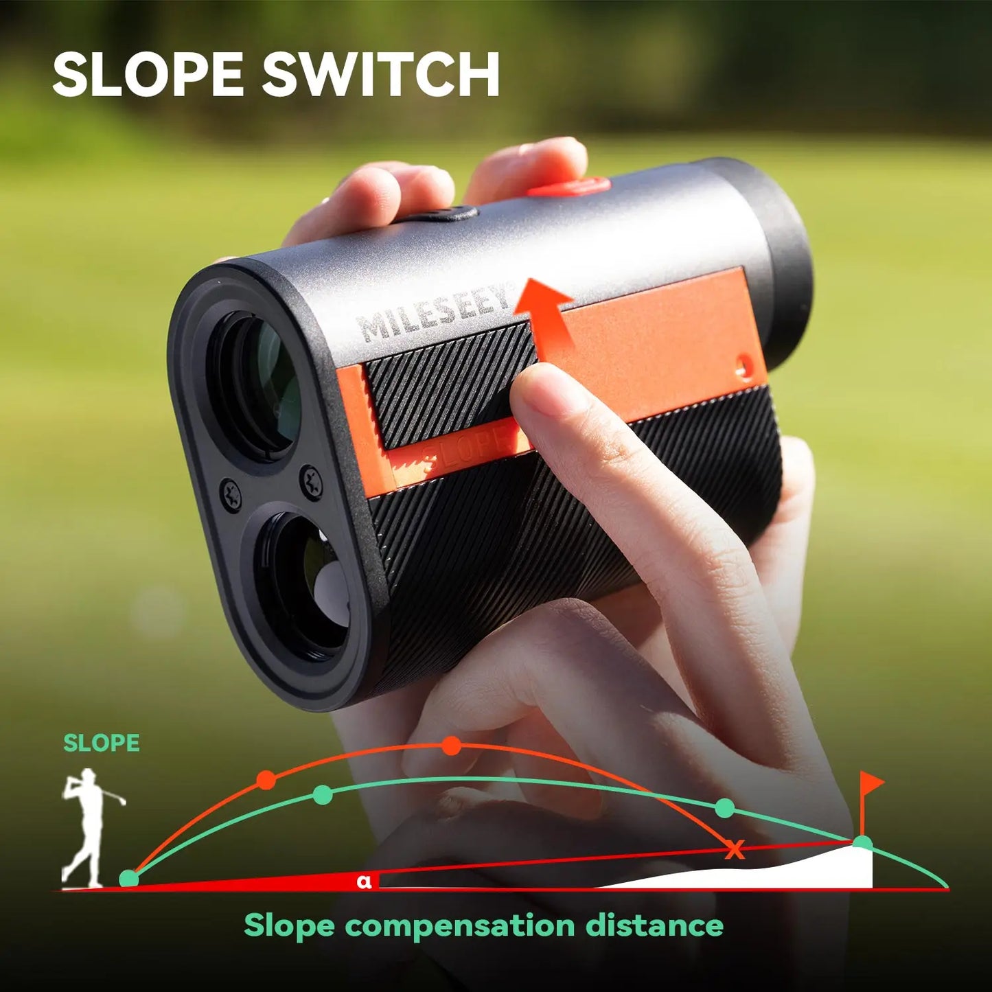 Golf Laser Rangefinder Flag Locking Rang over 400Yd, Flag Lock with Vibration