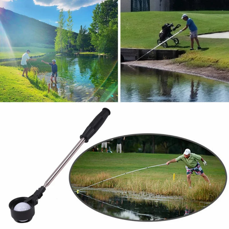 Golf Ball Locking Telescopic Retriever Pick Up Tool.