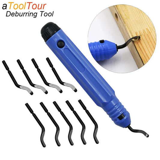 Hand Metal Deburring Tool Kit Router Bit Rotary Deburr Remove