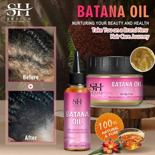 Batana Hair Fast Growth Oil Set African Crazy Traction Alopecia Mask Anti Break Treatment