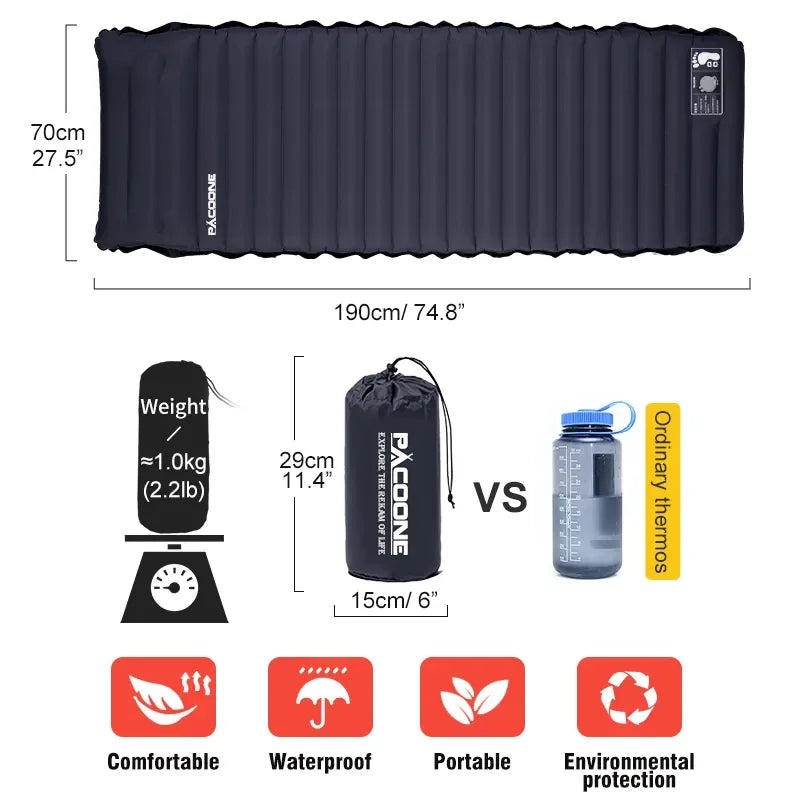 Outdoor Camping Self-inflating Air Mattress Ultralight Built-in Inflator