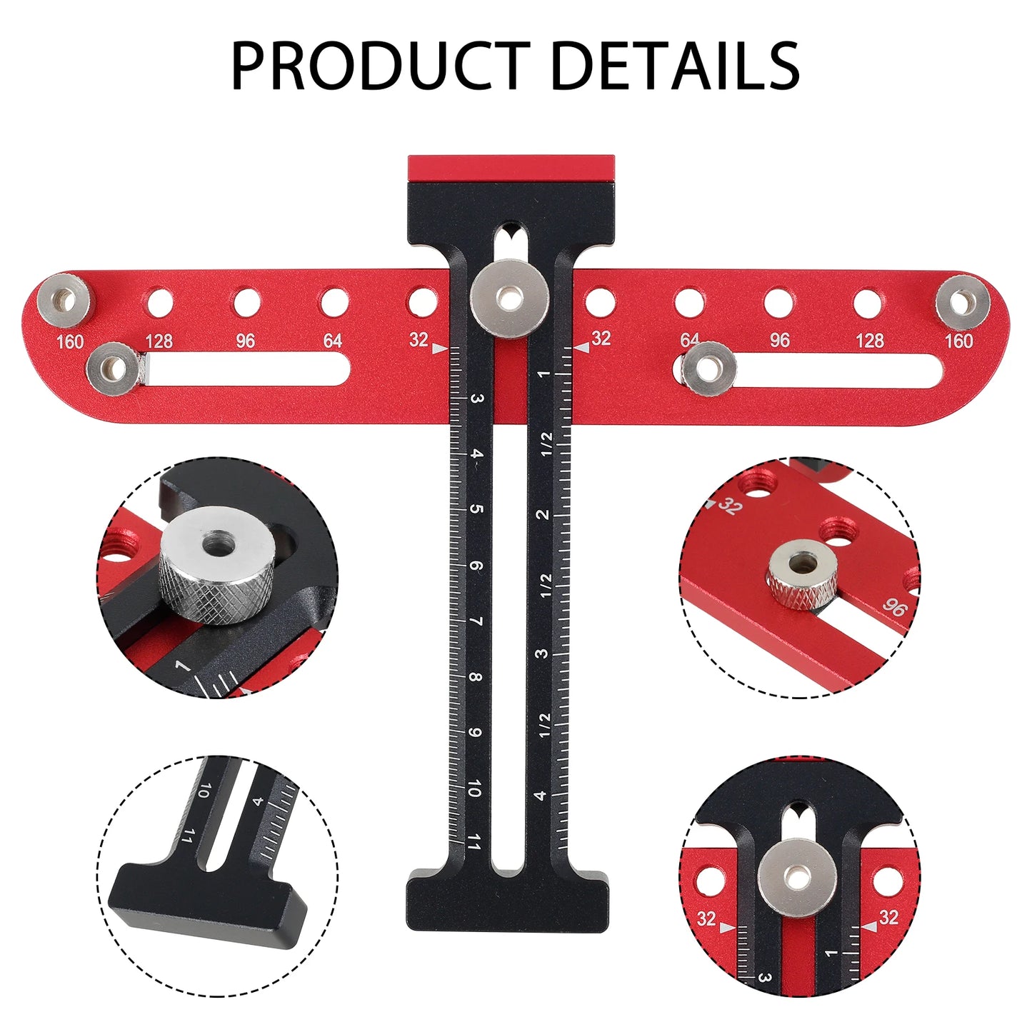 Door Cabinet Handle Hole Pitch Punch Locator - Cabinet Hardware Jig